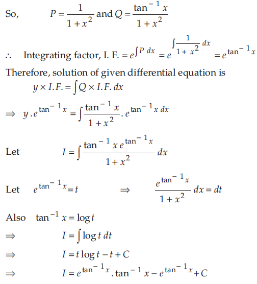 Solve The Following Differential Equation 1 X 2 Dy Dx Y Tan 1x Sarthaks Econnect Largest Online Education Community