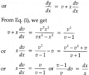 Show That The Differential Equation Dy Dx Y 2 Xy X 2 Is Homogeneous And Also Solve It Sarthaks Econnect Largest Online Education Community