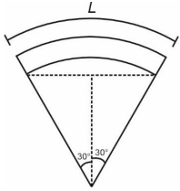 an arc section of a circle subtending an angle of 60° at the centre.