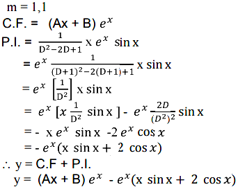 Solve D 2 2d 1 Y Xe X Sinx Sarthaks Econnect Largest Online Education Community