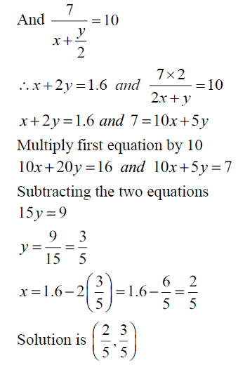 Solve The Following Systems Of Equations X 2 Y 0 8 Sarthaks Econnect Largest Online Education Community