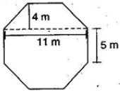 Top surface of a raised platform is in the shape of a regular octagon