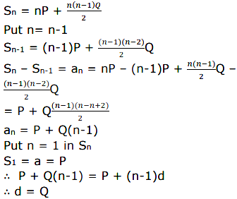 If Sn Np N N 1 Q 2 Where Sn Denotes The Sum Of The First N Terms Of An Ap Then The Common Difference Is A P Q B 2p