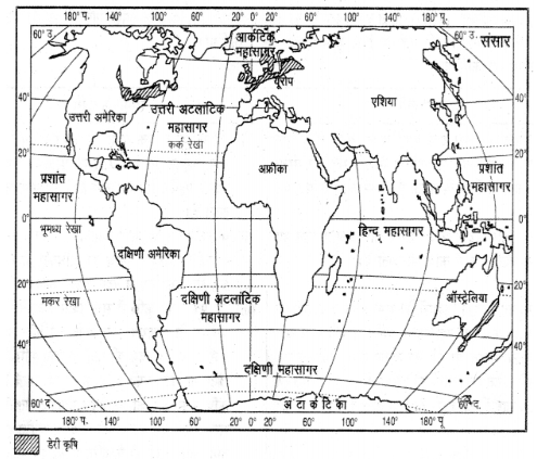 विश्व में डेरी कृषि के प्रमुख क्षेत्रों