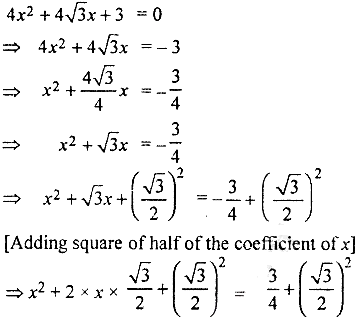 Solve The Following Equations By The Method Of Completing Square I 3x 2 5x 2 0 Sarthaks Econnect Largest Online Education Community