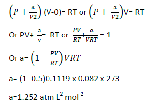 The compression factor (compressibility factor) for one mole of a van der  Waals' gas - Sarthaks eConnect