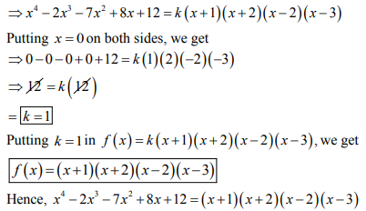 factorize x 4 2x 3 7x 2 8x 12