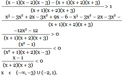 \frac{(x-1)(x-2)(x-3)}{(x+1)(x+2)(x+3)} >