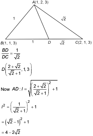 Position vector of vertices A, B, C