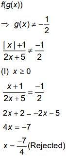 (i) x ≥ 0