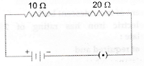 Study the following electric circuit (i) the current flowing in the circuit and (ii) the potential difference across 10Ω resist
