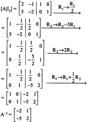 Mensurable término análogo Despertar Find the inverse of each of the following by Gauss-Jordan method: (i)  [(2,-1),(5,-2)] (ii) [(1,-1,0),(1,0,-1),(6,-2,-3)] - Sarthaks eConnect |  Largest Online Education Community