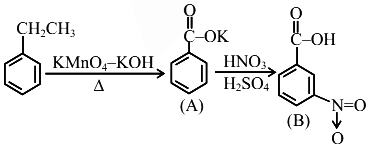 Major product B of the following reaction has