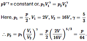 For adiabatic process