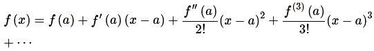 Taylor's series expansion a function f(x)