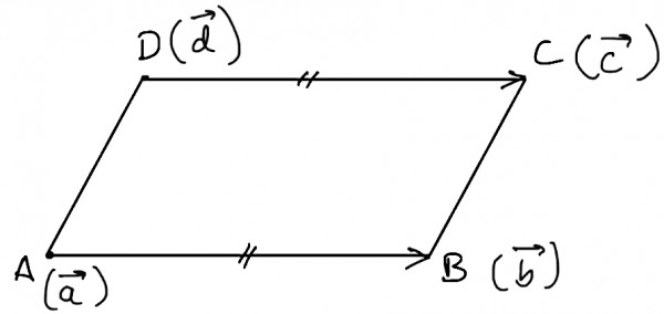 Let ABCD is parallogram if a vecter,b vecter,c vecter be the position vecter of ABC